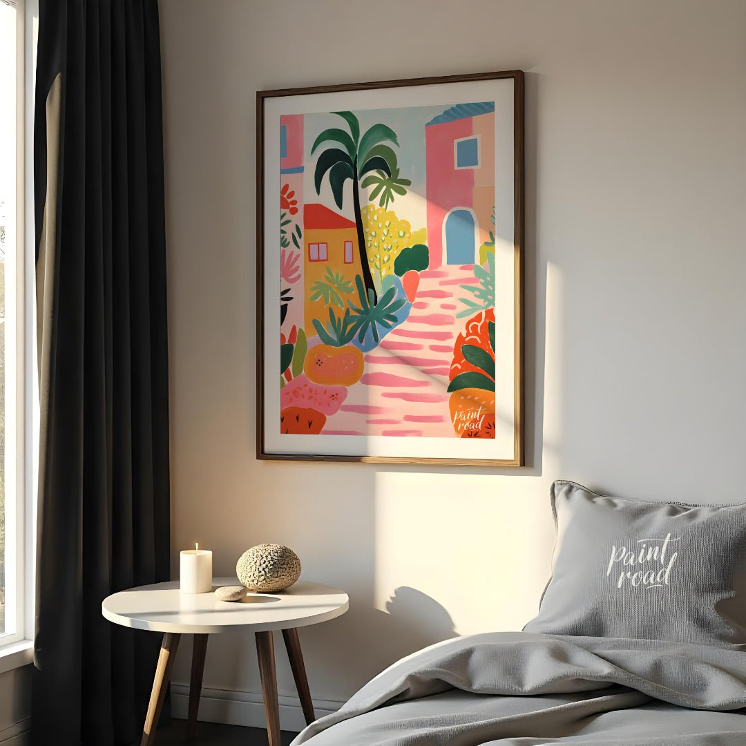 Tropical Town Bloom Painting available online at Paintroad showing architecture art and composition