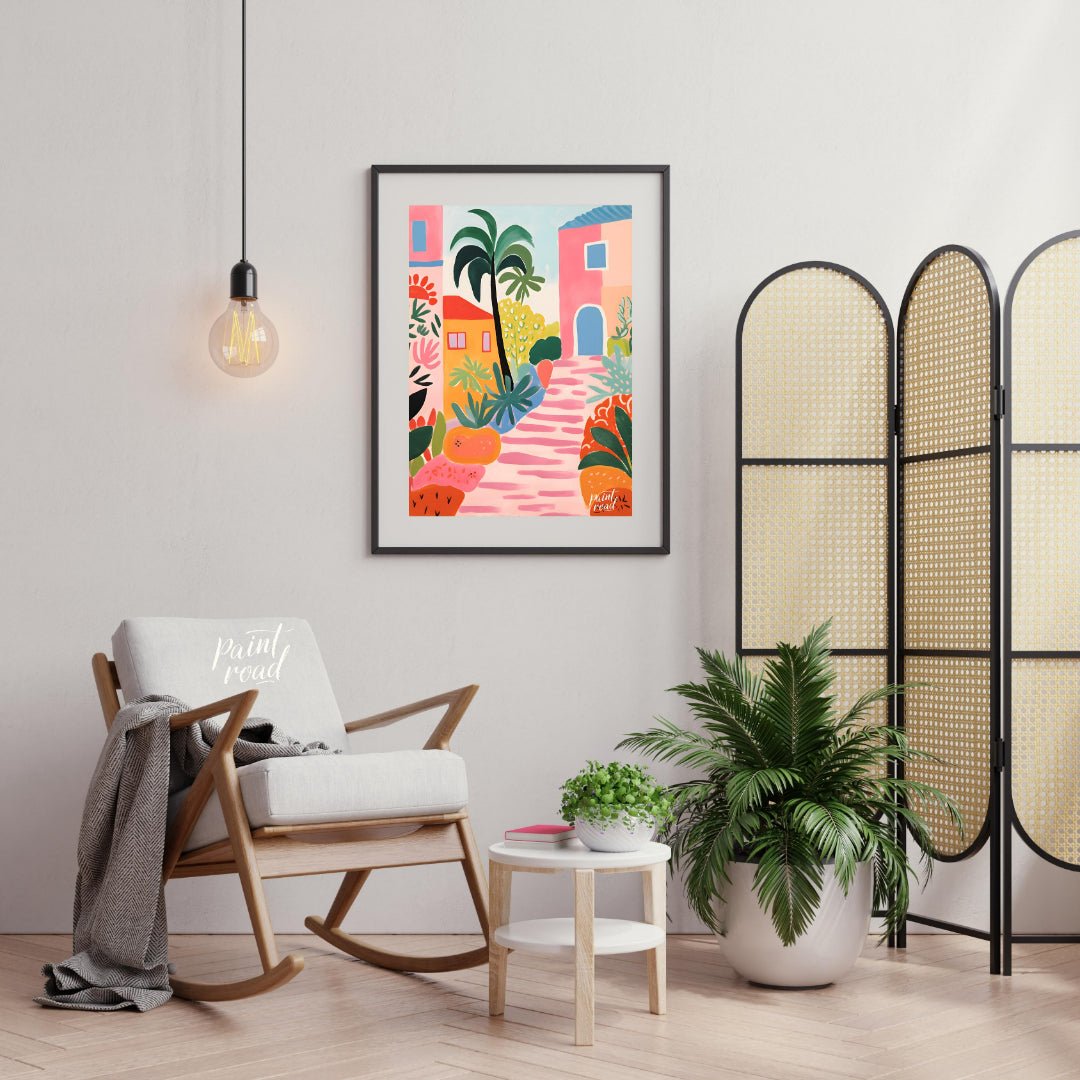 Tropical Town Bloom Painting available online at Paintroad showing architecture art and composition