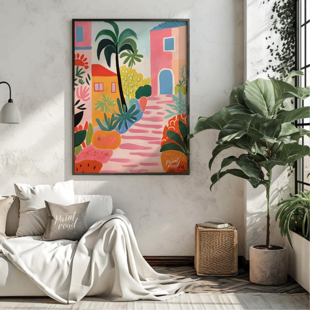 Tropical Town Bloom Painting available online at Paintroad showing architecture art and composition