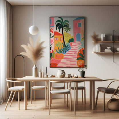 Tropical Town Bloom Painting available online at Paintroad showing architecture art and composition