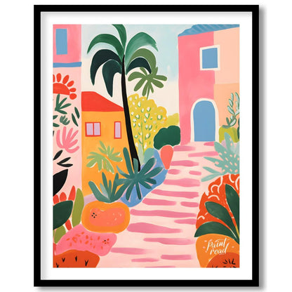 Tropical Town Bloom Painting available online at Paintroad showing architecture art and composition