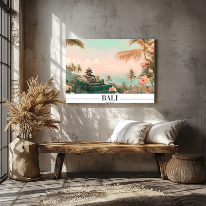 Immerse yourself in the serene beauty of Bali with this stunning wall art, showcasing tropical for Veranda