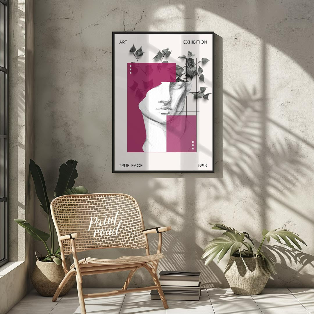 This sophisticated art print presents a striking and layered design, resembling a contemporary art … for outdoor
