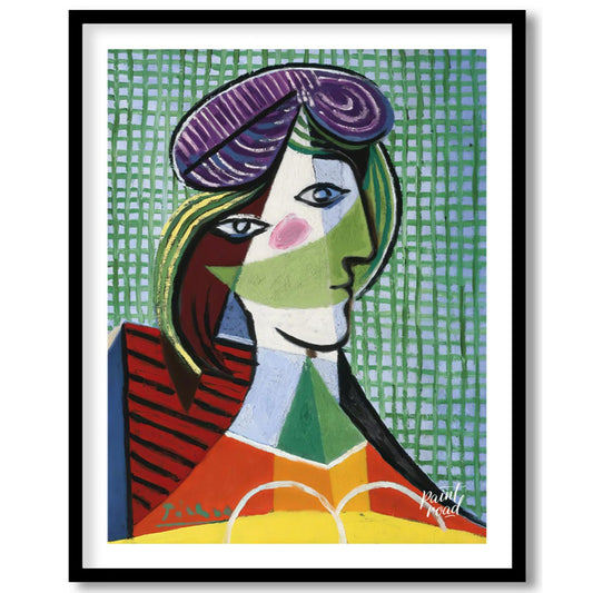 This vibrant and complex art print is Pablo Picasso’s “Tête de Femme” (Head of a Woman), a stunning… for abode