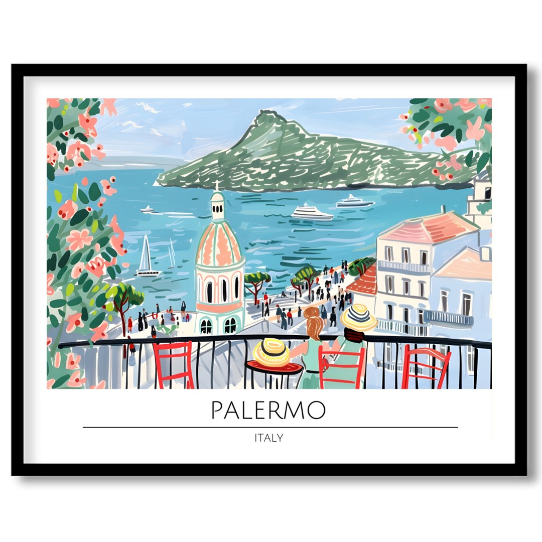 Capture the essence of a charming Tuscan coastal town with this colorful and lively wall art. for room