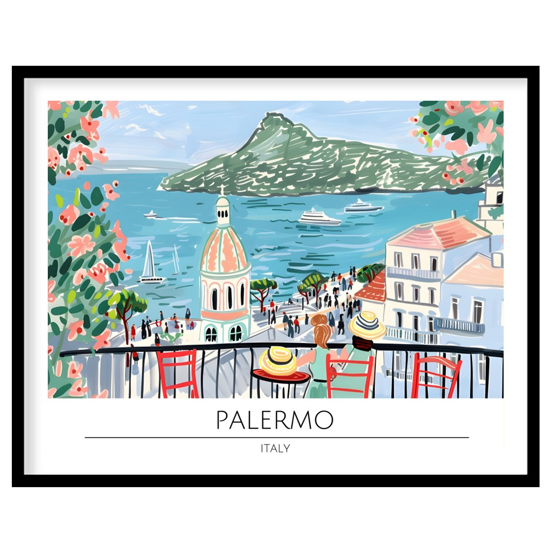 Capture the essence of a charming Tuscan coastal town with this colorful and lively wall art. for room