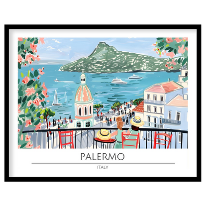 Capture the essence of a charming Tuscan coastal town with this colorful and lively wall art. for room