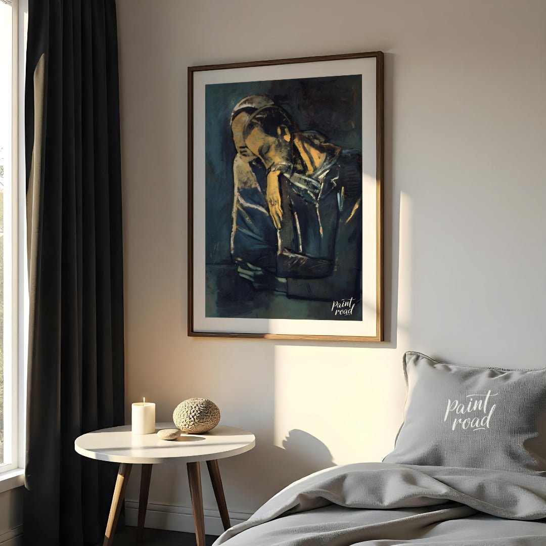 “Two Figures” by Pablo Picasso, painted in 1903 during his Blue Period, is a poignant and emotional… for bedroom