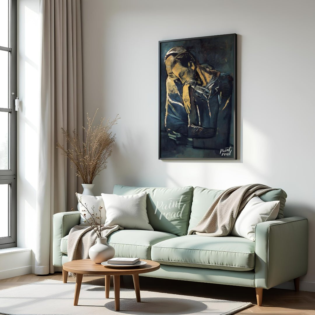 “Two Figures” by Pablo Picasso, painted in 1903 during his Blue Period, is a poignant and emotional… for living room