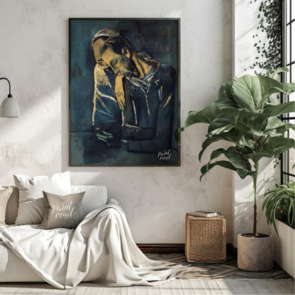 “Two Figures” by Pablo Picasso, painted in 1903 during his Blue Period, is a poignant and emotional… for living room