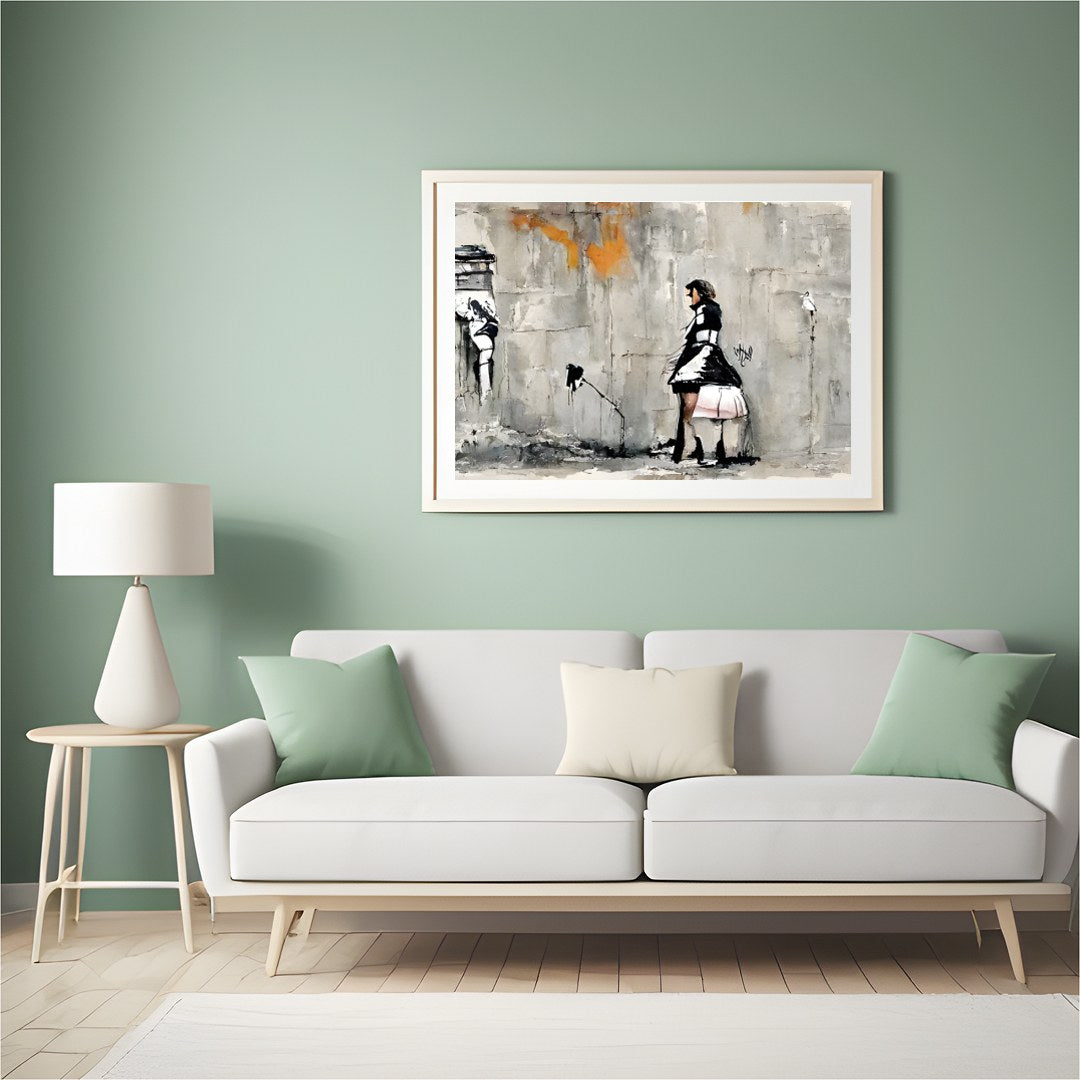 This captivating piece blends the raw essence of urban landscapes with a touch of human warmth. The for Hall