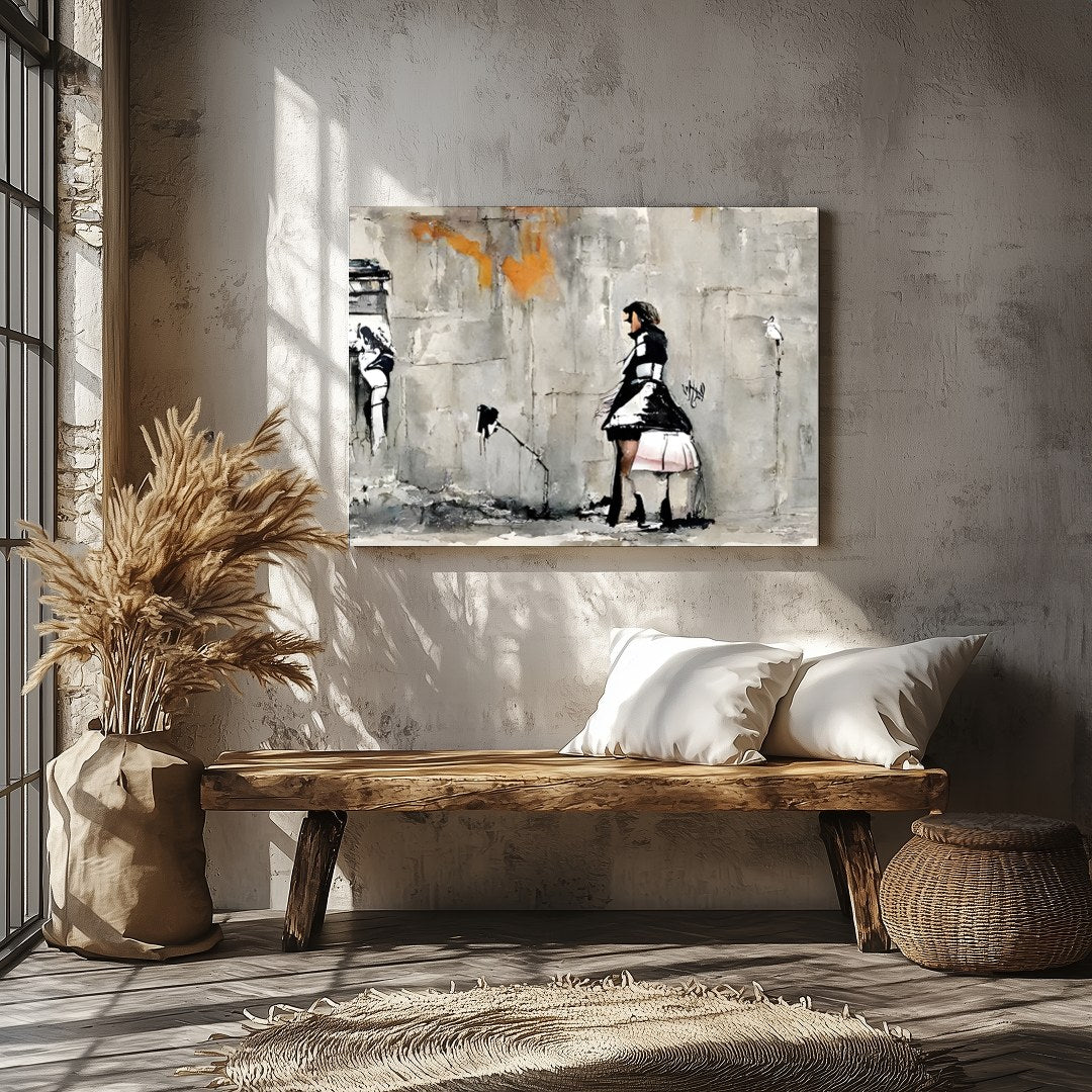 This captivating piece blends the raw essence of urban landscapes with a touch of human warmth. The for Veranda