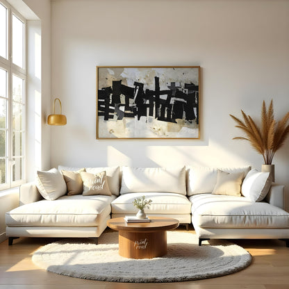 """Urban Fragment"" captures the raw, textural essence of a city's layered history. The composition… for living room