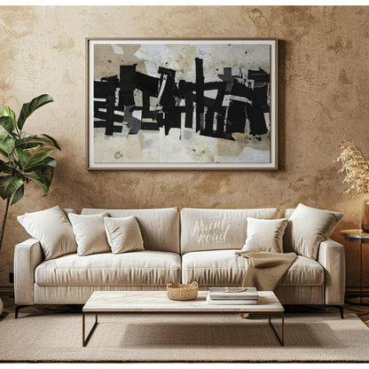 """Urban Fragment"" captures the raw, textural essence of a city's layered history. The composition… for living room