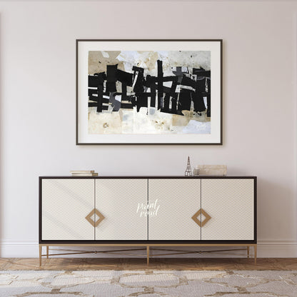 """Urban Fragment"" captures the raw, textural essence of a city's layered history. The composition… for living room