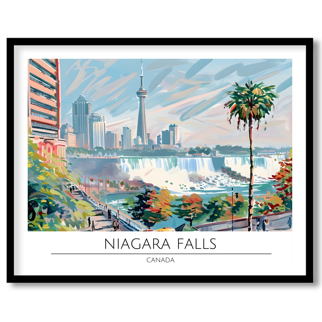 Experience the vibrant fusion of urban architecture and natural beauty with this stunning artwork. for studio