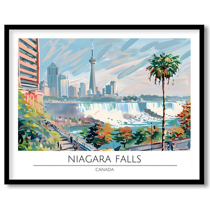 Experience the vibrant fusion of urban architecture and natural beauty with this stunning artwork. for studio