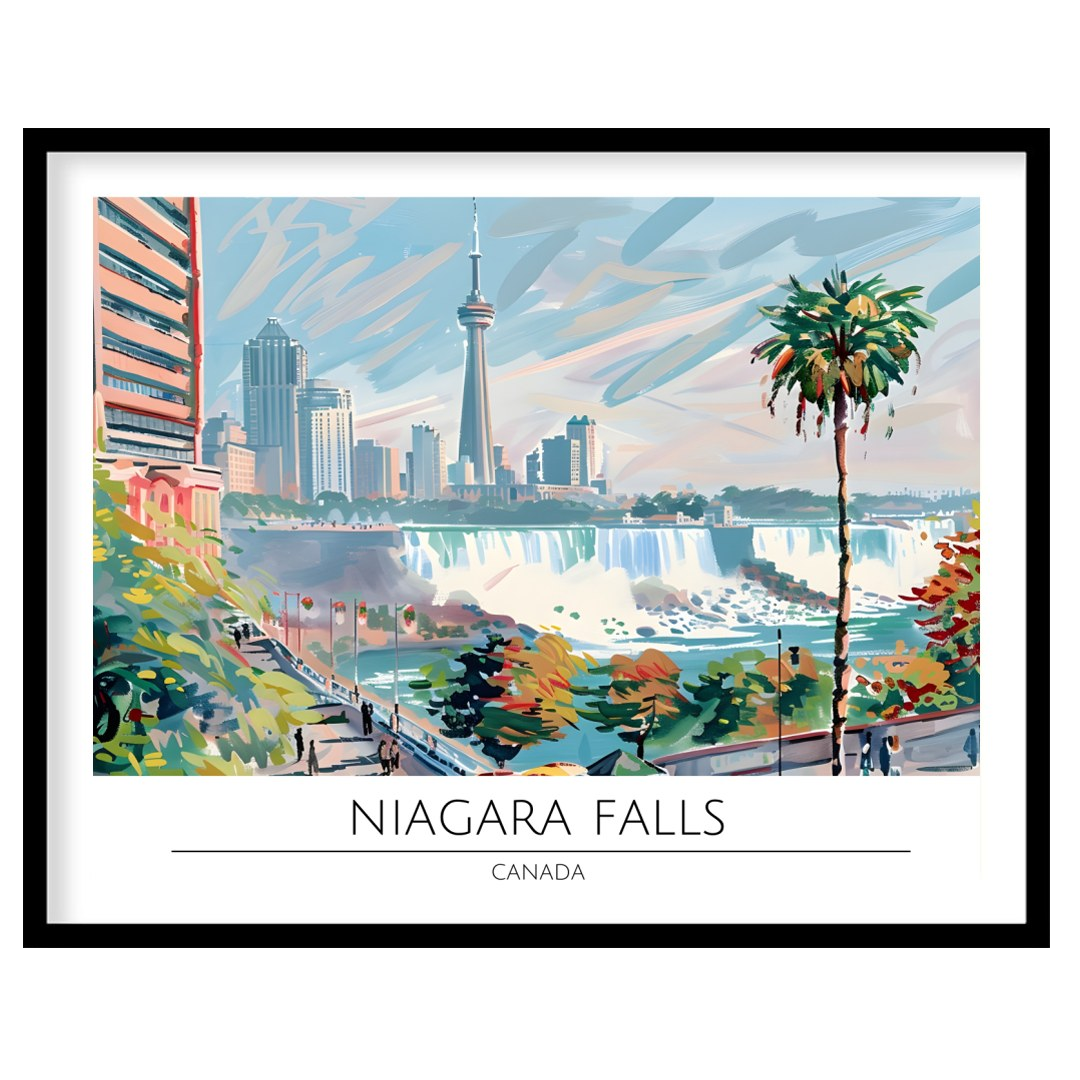 Experience the vibrant fusion of urban architecture and natural beauty with this stunning artwork. for studio
