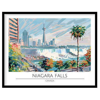 Experience the vibrant fusion of urban architecture and natural beauty with this stunning artwork. for studio