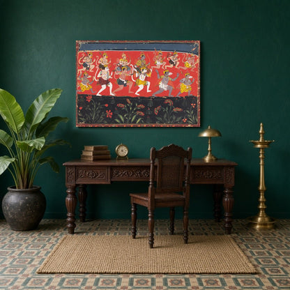 Immerse yourself in the vibrancy of devotion and epic tales with this striking depiction of for Study