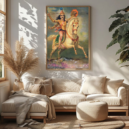 Experience the grandeur of a bygone era with this exquisite vintage artwork featuring a gallant for Sitting Area