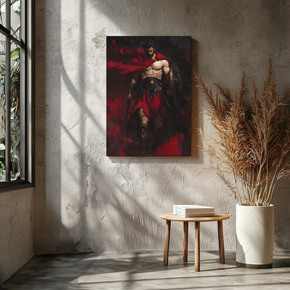 Immerse yourself in the dramatic prowess of the Crimson Warrior, a strikingly vivid portrayal of for Entrance