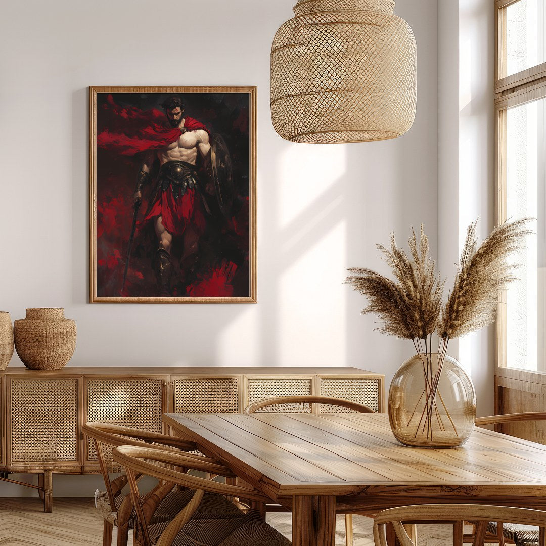 Immerse yourself in the dramatic prowess of the Crimson Warrior, a strikingly vivid portrayal of for Extra Kitchen