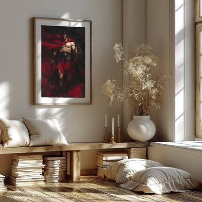 Immerse yourself in the dramatic prowess of the Crimson Warrior, a strikingly vivid portrayal of for interior