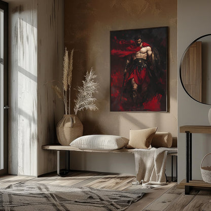 Immerse yourself in the dramatic prowess of the Crimson Warrior, a strikingly vivid portrayal of for kitchen