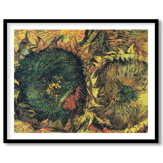 Immerse yourself in the vibrant world of Van Gogh with this captivating depiction of sunflowers. for decor