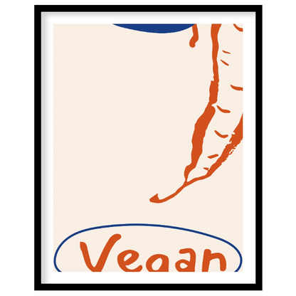 This minimalist yet impactful poster celebrates the vegan lifestyle with a playful declaration. The… for sweet home
