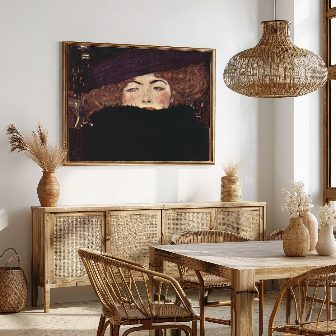 Immerse yourself in the allure of mystery with this captivating artwork, illustrating a woman for Dining