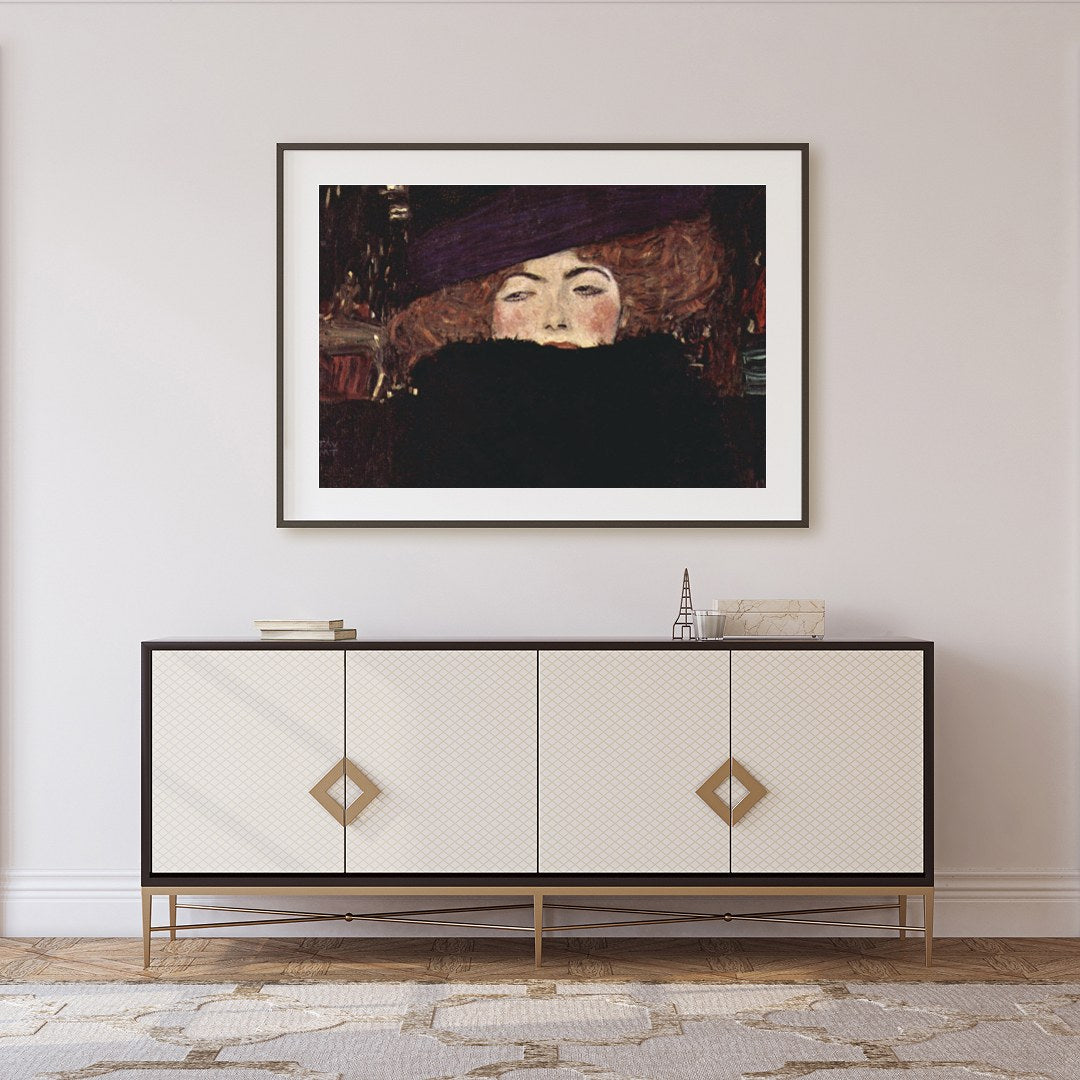 Immerse yourself in the allure of mystery with this captivating artwork, illustrating a woman for Foyer