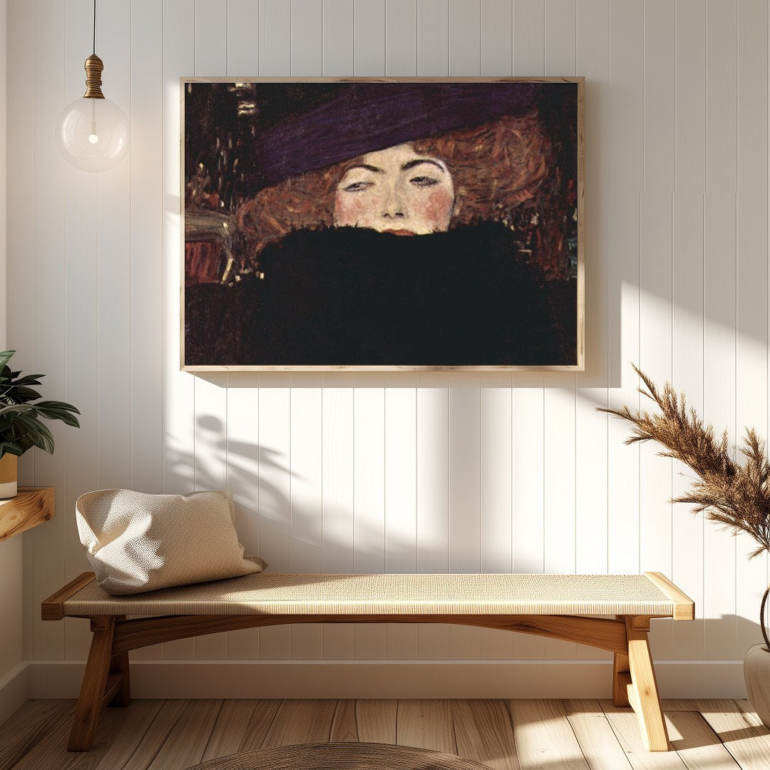 Immerse yourself in the allure of mystery with this captivating artwork, illustrating a woman for Hallway