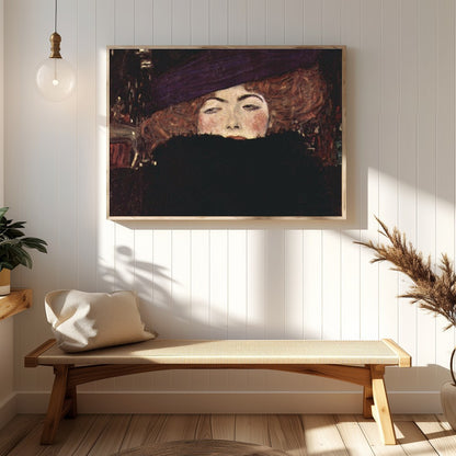 Immerse yourself in the allure of mystery with this captivating artwork, illustrating a woman for Hallway