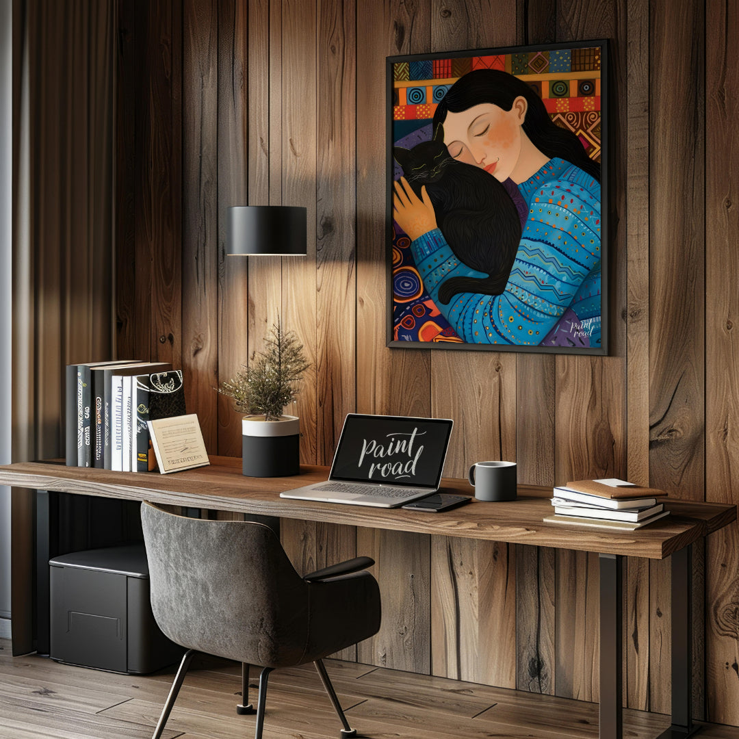 "Velvet Whiskers is a heartwarming celebration of comfort, companionship, and quiet love. This styl… for office