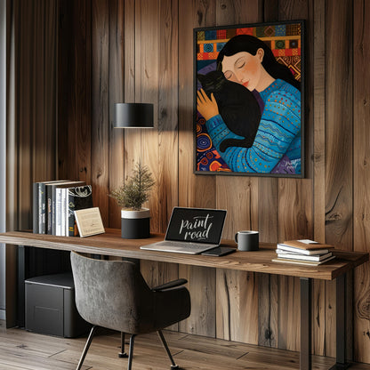 "Velvet Whiskers is a heartwarming celebration of comfort, companionship, and quiet love. This styl… for office