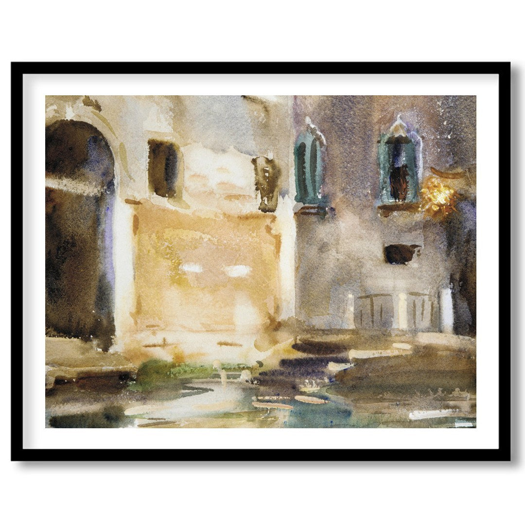 Immerse yourself in the tranquil charm of Venice with this exquisite watercolor artwork. Capturing for decor