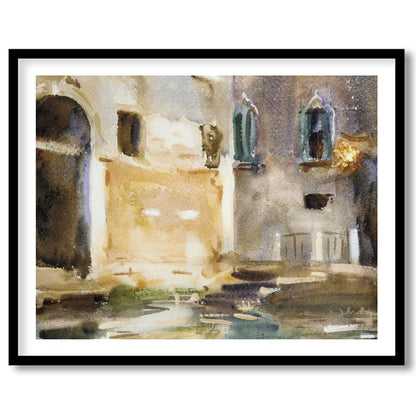 Immerse yourself in the tranquil charm of Venice with this exquisite watercolor artwork. Capturing for decor