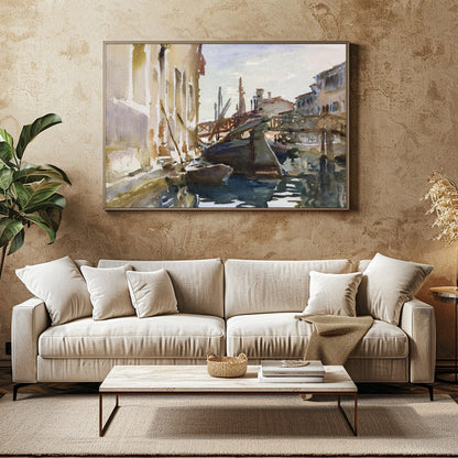 Immerse yourself in the serene beauty of Venice with this exquisite watercolor painting. Capturing for Family Room