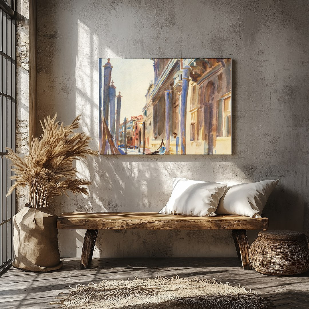 Immerse yourself in the timeless charm of Venice with this captivating watercolor. The intricately for Veranda