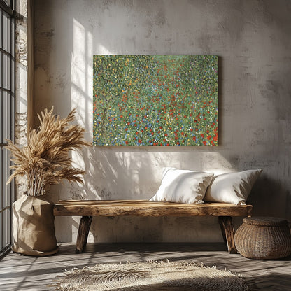 This captivating artwork showcases a lush field teeming with vibrant wildflowers, capturing the for Veranda