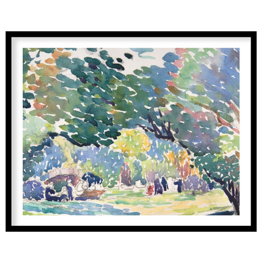 Immerse yourself in the serene beauty of nature with this vibrant watercolor landscape. The fluid for home