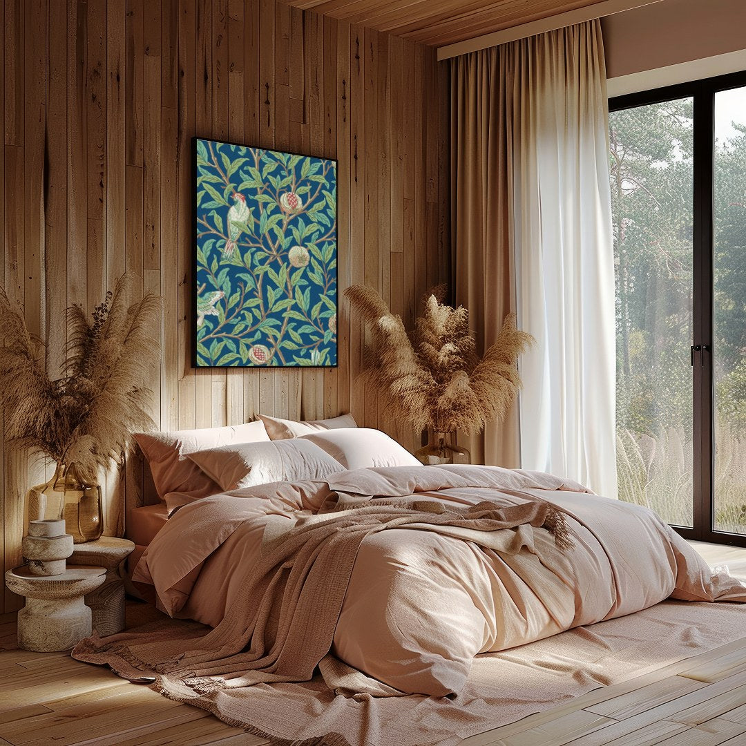 Experience the tranquil beauty of nature with this exquisite artwork featuring a pair of birds for Bedroom