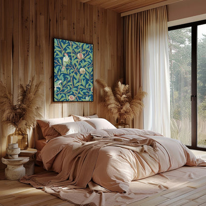 Experience the tranquil beauty of nature with this exquisite artwork featuring a pair of birds for Bedroom