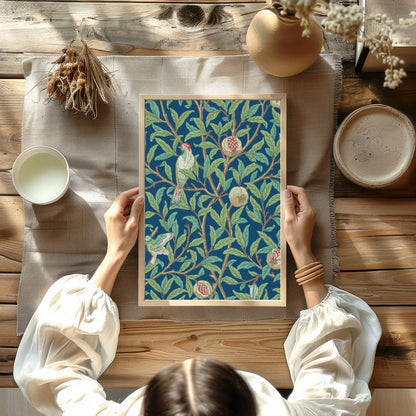 Experience the tranquil beauty of nature with this exquisite artwork featuring a pair of birds for decor
