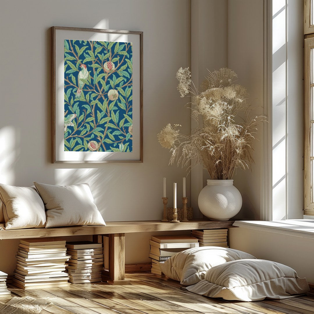 Experience the tranquil beauty of nature with this exquisite artwork featuring a pair of birds for interior