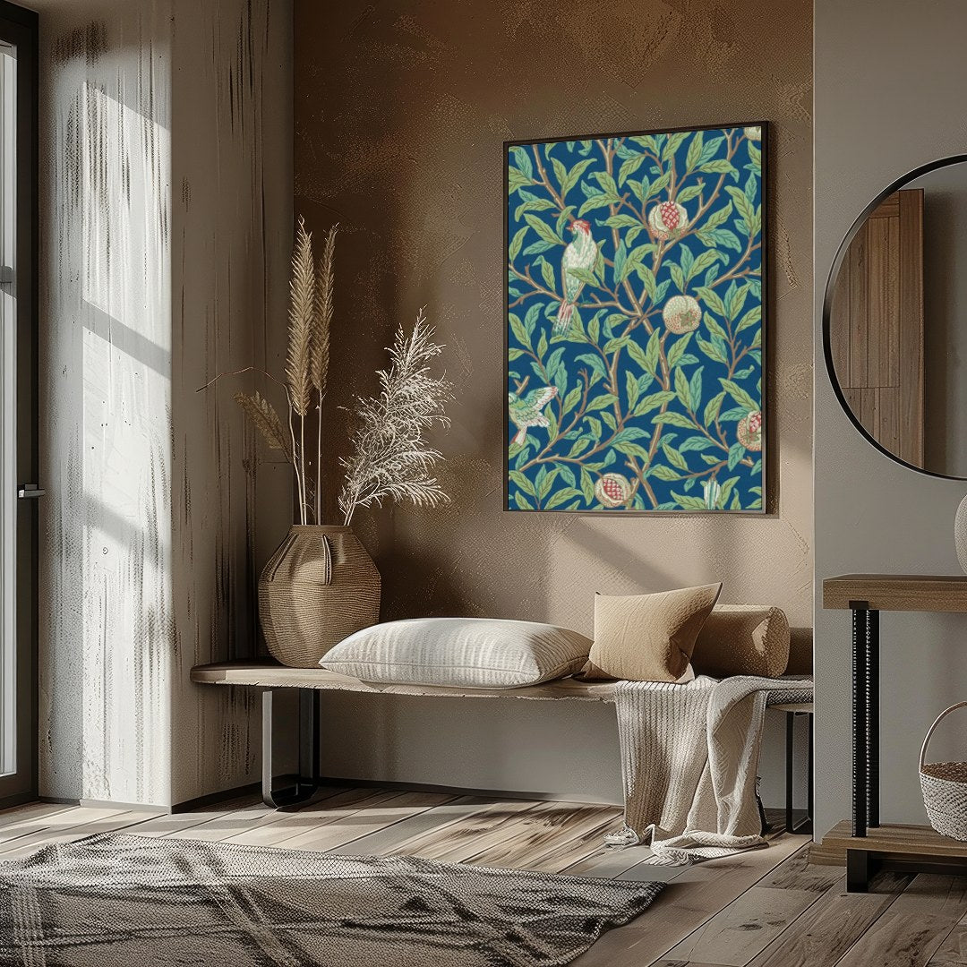 Experience the tranquil beauty of nature with this exquisite artwork featuring a pair of birds for kitchen
