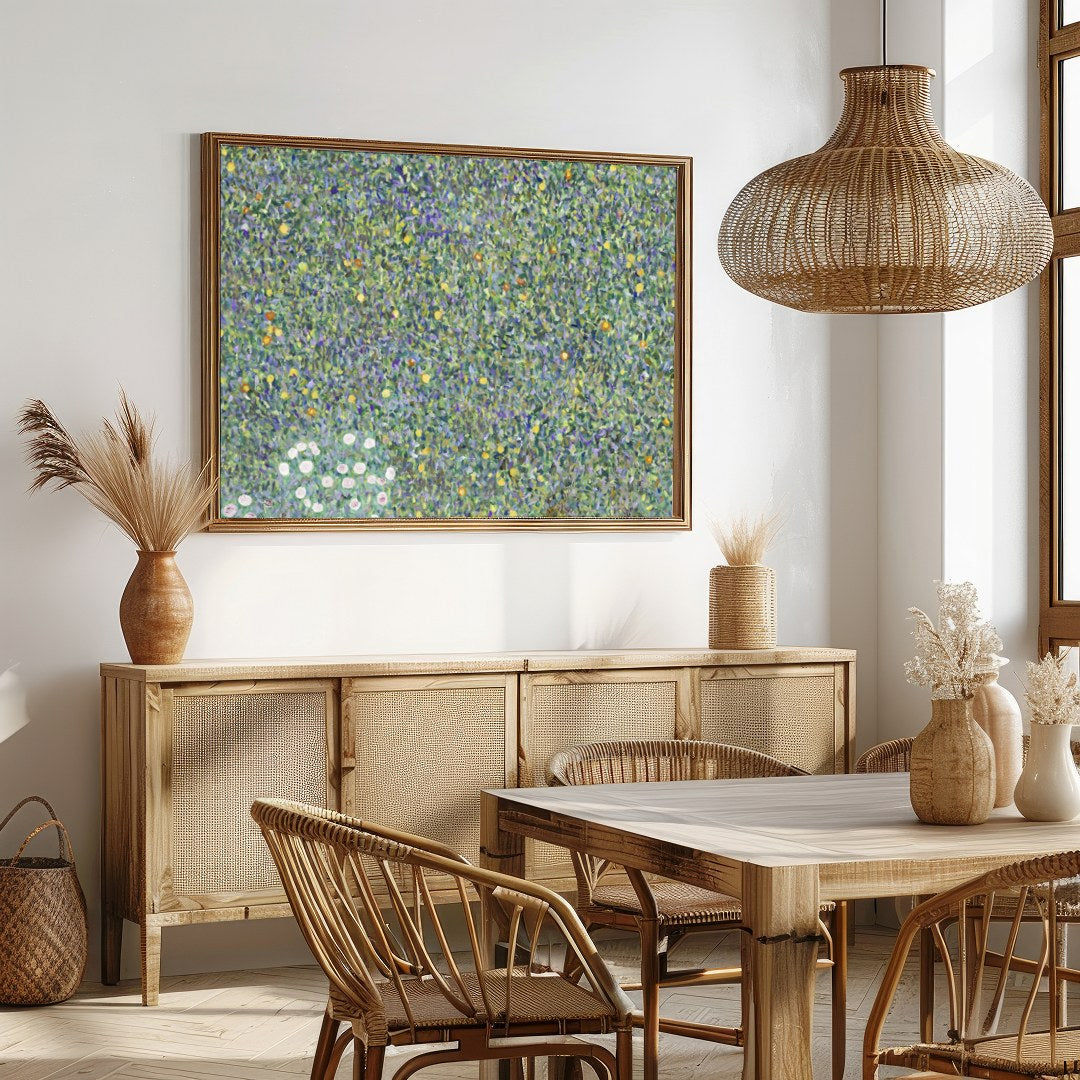 Immerse yourself in the lush beauty of 'Verdant Meadow Symphony'. This masterpiece highlights the for Dining