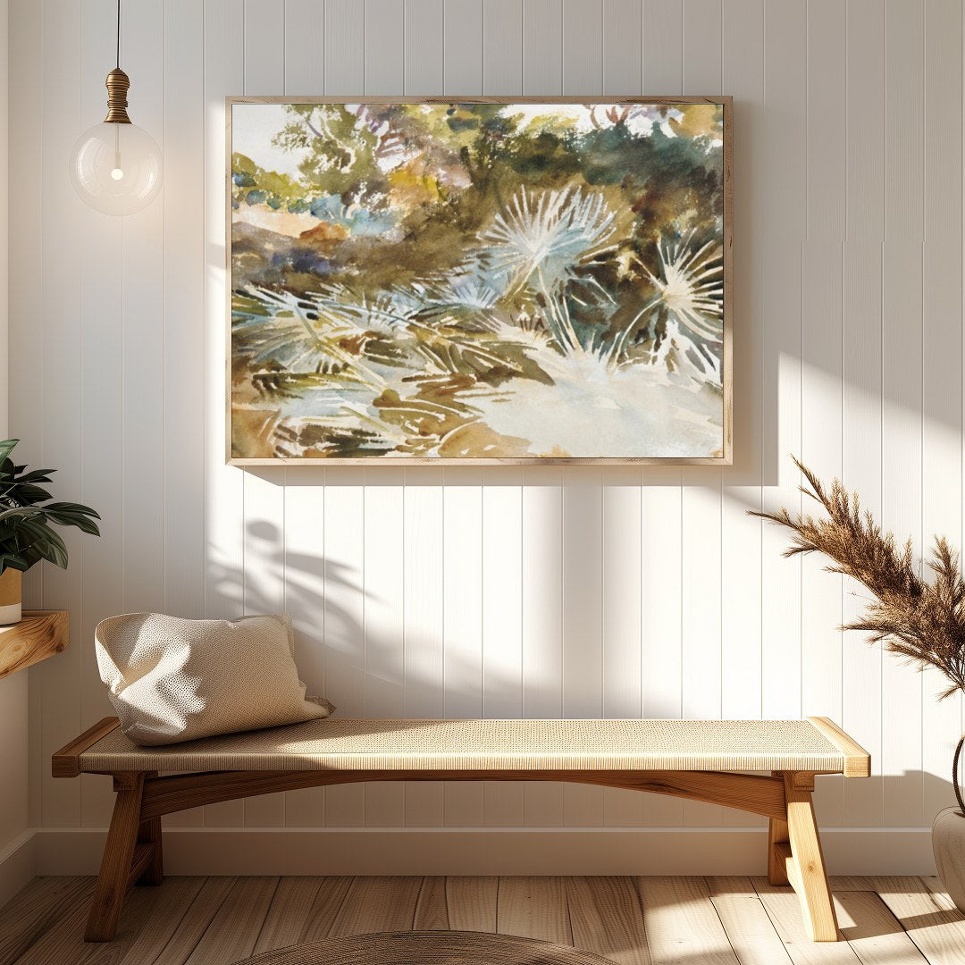 Immerse yourself in the serene beauty of nature with this exquisite watercolor painting. The for Hallway